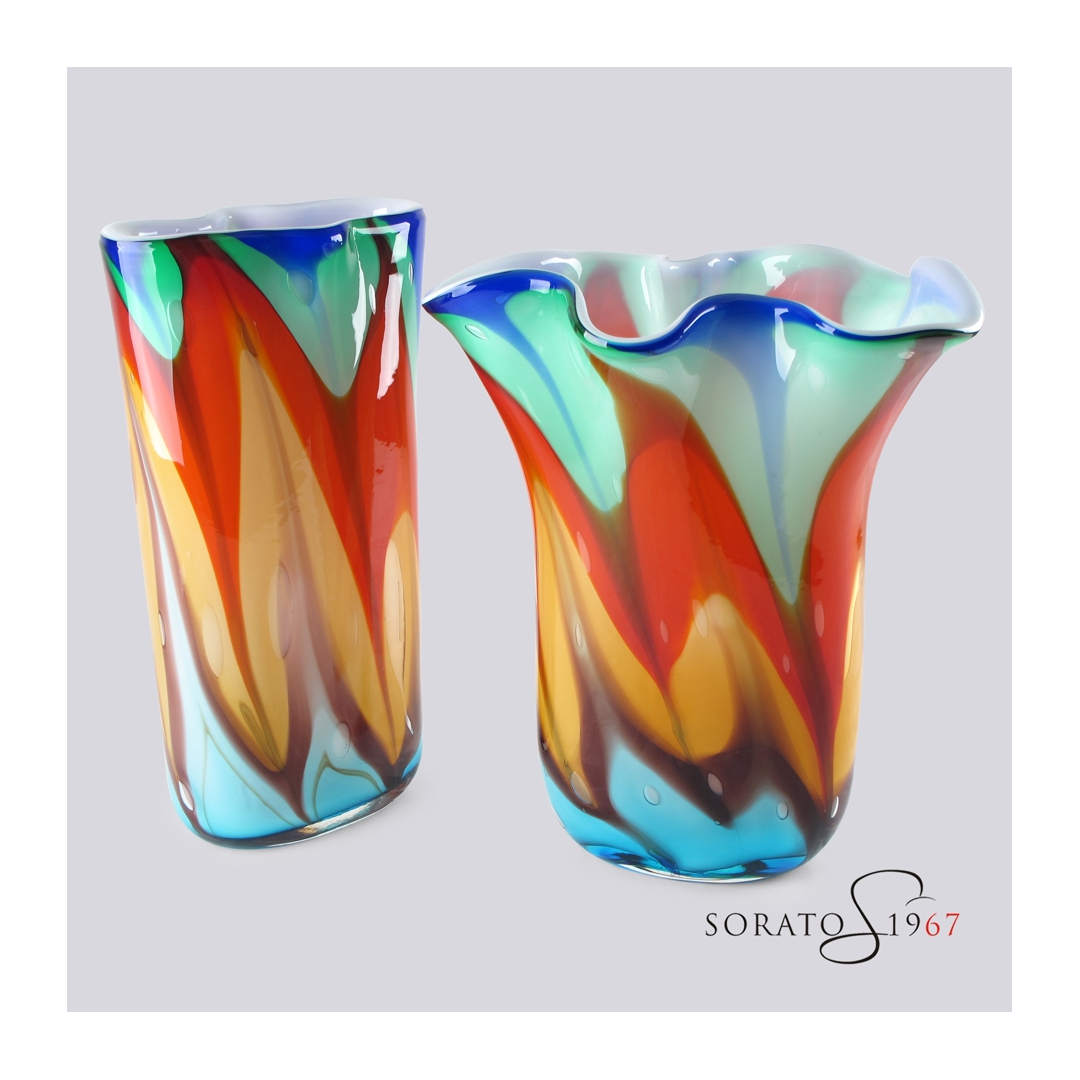 Arlequin vaso e centrotavola vetro Murano Arlequin vaso e centrotavola vetro Murano