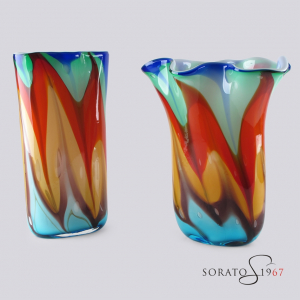 Arlequin vaso e centrotavola vetro Murano Arlequin vaso e centrotavola vetro Murano