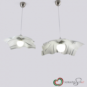 Graffi sospensione cucina vetro curvo e metallo Graffi sospensione cucina vetro curvo e metallo