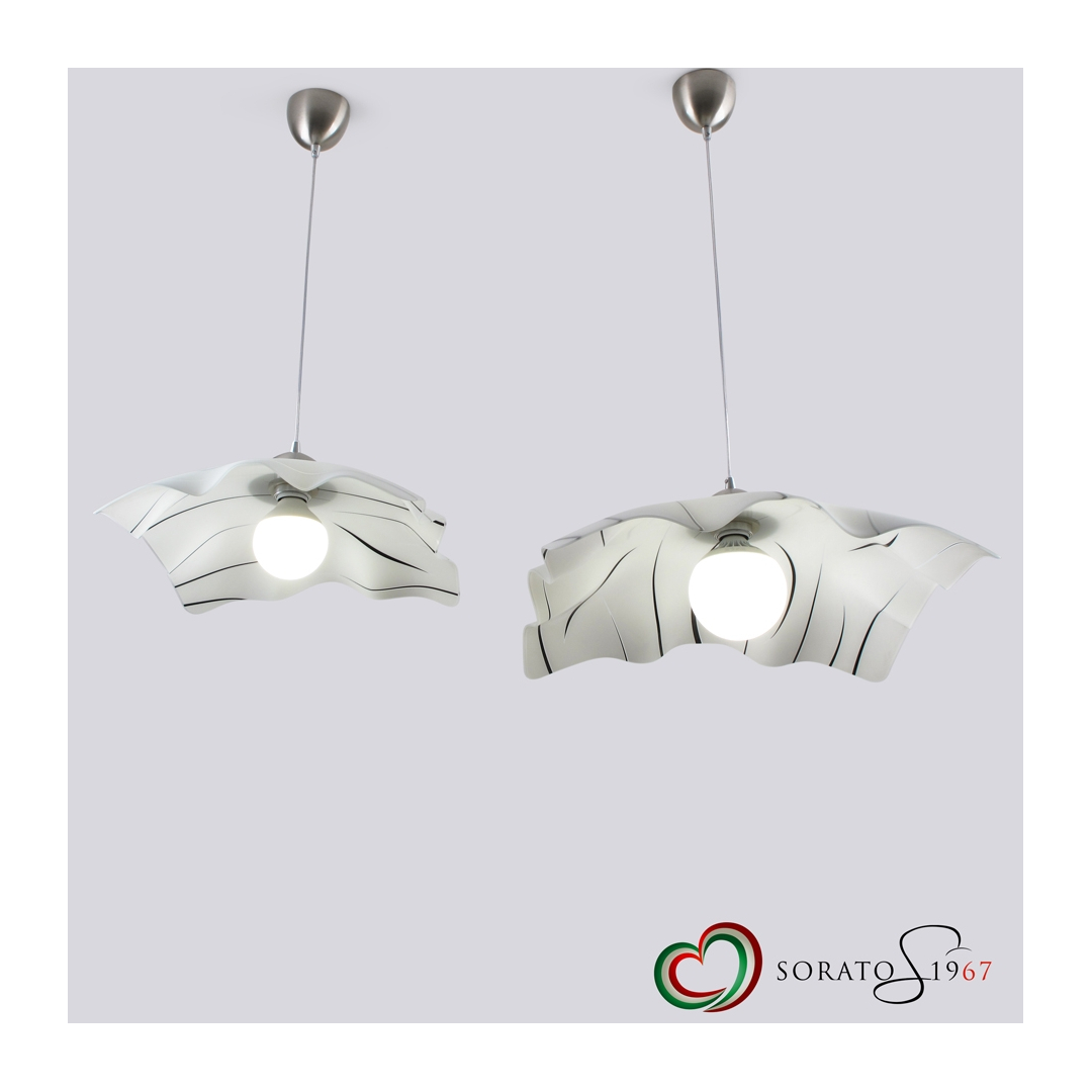Graffi sospensione cucina vetro curvo e metallo Graffi sospensione cucina vetro curvo e metallo
