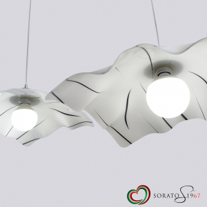 Graffi sospensione cucina vetro curvo e metallo Graffi sospensione cucina vetro curvo e metallo