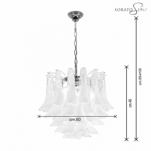 Lampadario Murano a selle 60 cm. Lampadario Murano a selle 60 cm.
