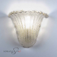 Loredan Applique vetro murano bordo oro