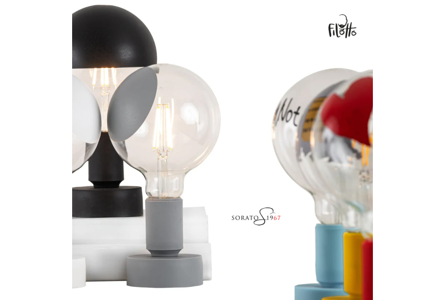 Lampade Filotto. Vivace versatilità.